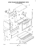 UPPER CHASSIS AND COMPONENT Diagram and Parts List for RM975PXLW1  Whirlpool Microwave Oven Combo