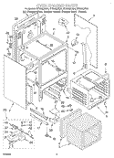 OVEN CHASSIS Diagram and Parts List for GY396LXGT4  Whirlpool Range