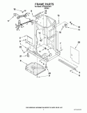 FRAME PARTS Diagram and Parts List for KFCK03ITWH1  KitchenAid Trash Compactor