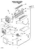 ICEMAKER PARTS Diagram and Parts List for 6GD2SHQXKB02  Whirlpool Refrigerator