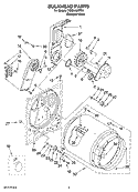 BULKHEAD PARTS, OPTIONAL PARTS (NOT INCLUDED) Diagram and Parts List for YEED4400TQ0  Estate Dryer