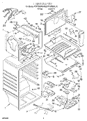 LINER Diagram and Parts List for KTRS22MFAL00  KitchenAid Refrigerator