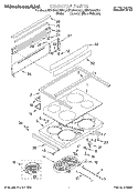 COOKTOP Diagram and Parts List for KERC600GBS1  KitchenAid Range