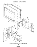 DOOR AND LATCH Diagram and Parts List for MW8750XP0  Whirlpool Microwave