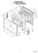 DOOR PARTS, OPTIONAL PARTS (NOT INCLUDED) Diagram and Parts List for CERS858TCD0  Magic Chef Range
