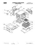 INTERNAL OVEN Diagram and Parts List for FEP310VW0  Roper Range