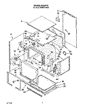 OVEN Diagram and Parts List for KEMI371XBL2  KitchenAid Microwave Oven Combo