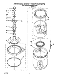 AGITATOR, BASKET AND TUB Diagram and Parts List for LA8860XWQ0  Whirlpool Washer