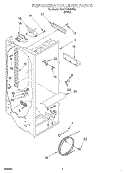 REFRIGERATOR LINER Diagram and Parts List for 3XART732GW00  Whirlpool Refrigerator