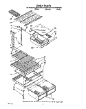 SHELF Diagram and Parts List for RT18BKXXW00  Roper Refrigerator