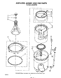 AGITATOR, BASKET AND TUB Diagram and Parts List for LA5530XPW2  Whirlpool Washer