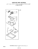 SURFACE UNIT Diagram and Parts List for RHE6760P  Whirlpool Range