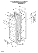 REFRIGERATOR DOOR Diagram and Parts List for RS20EKXBW00  Roper Refrigerator