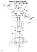UPPER & LOWER TANK SHELL Diagram and Parts List for KHWL160PSS1  KitchenAid Miscellaneous