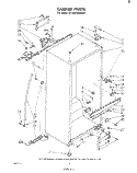 CABINET Diagram and Parts List for ET14EPXPWR0  Whirlpool Refrigerator