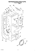 REFRIGERATOR LINER Diagram and Parts List for SS25AEXHW03  Whirlpool Refrigerator