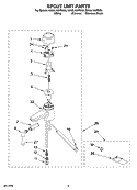 SPOUT UNIT PARTS Diagram and Parts List for KHWL160PCR0  KitchenAid Miscellaneous