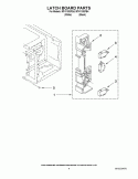 LATCH BOARD PARTS Diagram and Parts List for MT4110SPQ4  Whirlpool Microwave