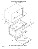 CABINET AND HINGE Diagram and Parts List for KCMS132S0  KitchenAid Microwave