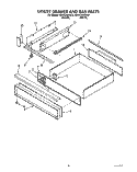UTILITY DRAWER AND RAIL Diagram and Parts List for KEDC205YBL2  KitchenAid Range