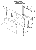 Part Location Diagram of 98017968T Whirlpool Panel, Door (Biscuit)