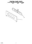 CONTROL PANEL PARTS Diagram and Parts List for KEBC147KSS05  KitchenAid Range