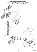 FILL AND OVERFILL PARTS Diagram and Parts List for DU1100XTPB7  Whirlpool Dishwasher