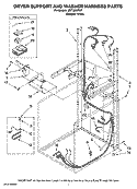 DRYER SUPPORT AND WASHER HARNESS PARTS Diagram and Parts List for MET3800TW1  Maytag Washer Dryer Combo