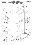 CABINET PARTS Diagram and Parts List for ET8CHKXKT04  Whirlpool Refrigerator