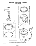 AGITATOR, BASKET AND TUB Diagram and Parts List for LA6301XSW0  Whirlpool Washer