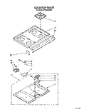COOKTOP Diagram and Parts List for SF365BEWN3  Whirlpool Range