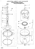 AGITATOR, BASKET AND TUB Diagram and Parts List for LSV8244DQ0  Whirlpool Washer