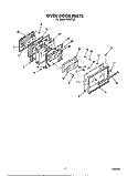 OVEN DOOR Diagram and Parts List for N9357L2  Roper Range