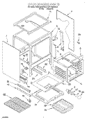 OVEN CHASSIS Diagram and Parts List for KGRT500BAL2  KitchenAid Range