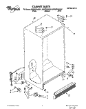 CABINET Diagram and Parts List for 8ED22PWXAW01  Whirlpool Refrigerator