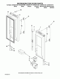 Part Location Diagram of 12722803WKV Whirlpool MULLION, DOOR (WHITE)
