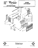 CABINET PARTS Diagram and Parts List for ACP502XR0  Whirlpool Air Conditioner