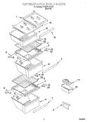 REFRIGERATOR SHELF Diagram and Parts List for 4YED27PQFN02  Whirlpool Refrigerator