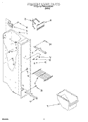 FREEZER LINER Diagram and Parts List for 7TS22AQXEW00  Estate Refrigerator