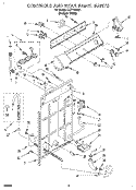 CONTROLS AND REAR PANEL Diagram and Parts List for LLT7144BQ1  Whirlpool Washer