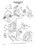 BULKHEAD PARTS, OPTIONAL PARTS (NOT INCLUDED) Diagram and Parts List for REK2950KQ1  Roper Dryer