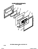 LOWER OVEN DOOR Diagram and Parts List for KEBI200VBL3  KitchenAid Wall Oven