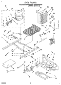 UNIT Diagram and Parts List for 4KSRS25QAW01  KitchenAid Refrigerator