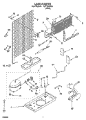 UNIT PARTS Diagram and Parts List for IJT181300  Inglis Refrigerator