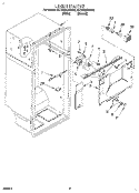 LINER Diagram and Parts List for 3ET22DKXBN02  Whirlpool Refrigerator