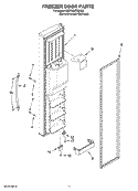 FREEZER DOOR PARTS Diagram and Parts List for KSRW25CTMK00  KitchenAid Refrigerator