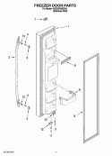FREEZER DOOR PARTS Diagram and Parts List for 5VES3FHGRS03  Whirlpool Refrigerator