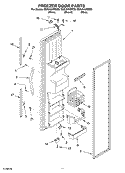 FREEZER DOOR PARTS Diagram and Parts List for ED5LHAXMB00  Whirlpool Refrigerator