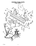 CONTROL PANEL, LIT/OPTIONAL Diagram and Parts List for KUDJ230YWH1  KitchenAid Dishwasher
