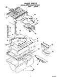 SHELF Diagram and Parts List for ET18HTXDW00  Whirlpool Refrigerator
